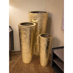 Porte-Vase Doré Lot de 3 Splendides CM Ø 50,8X114,9-40X92,7-29,8X70,5