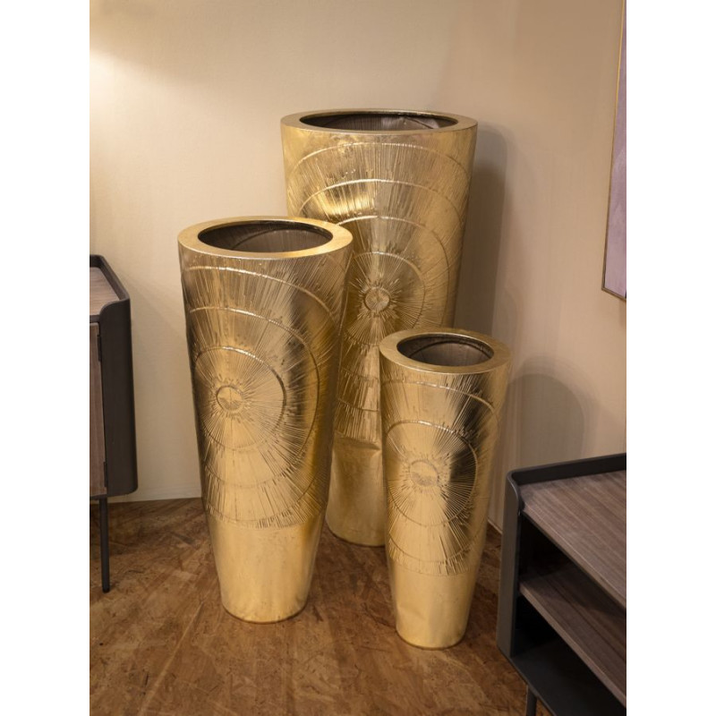 Porte-Vase Doré Lot de 3 Splendides CM Ø 50,8X114,9-40X92,7-29,8X70,5