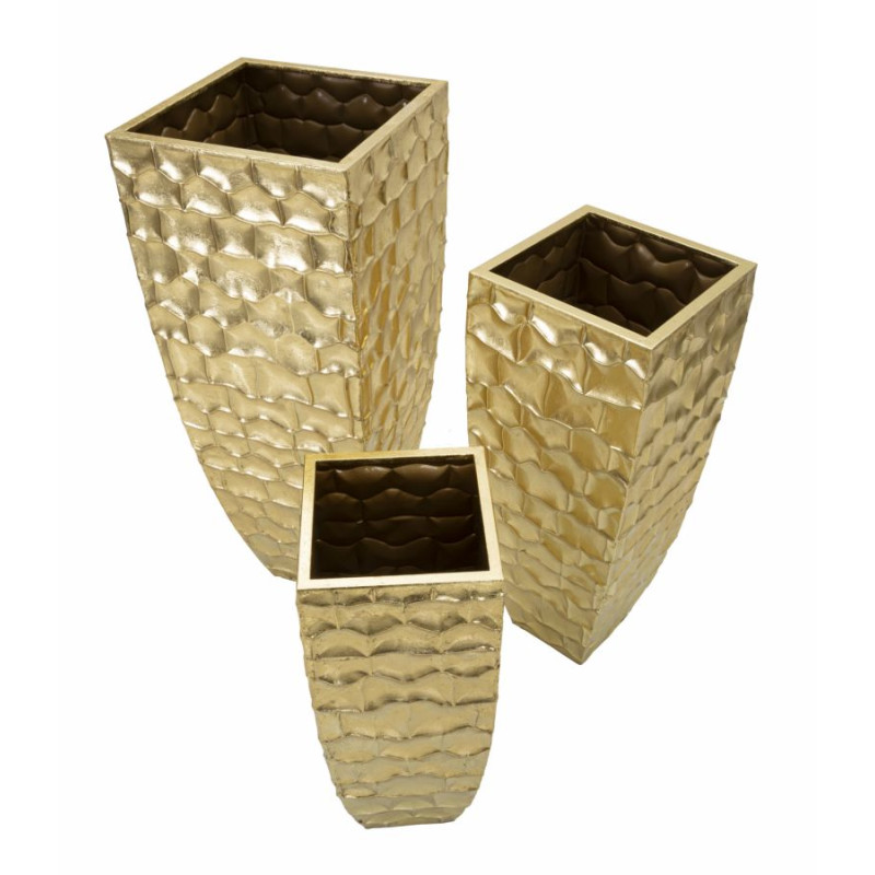 Porte-Vase Glody Set 3 PCS Élégant CM 38X38X94-30,5X30,5X76-23X23X63