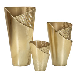 Lot de 3 Porte-Vase Flosty Contemporain CM 39X42X75-32X32X55-25X25X35