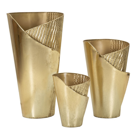 Lot de 3 Porte-Vase Flosty Contemporain CM 39X42X75-32X32X55-25X25X35
