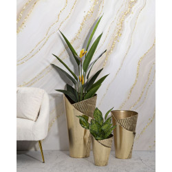 Lot de 3 Porte-Vase Flosty Contemporain CM 39X42X75-32X32X55-25X25X35