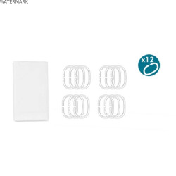 Rideau de Douche Berilo 89375 Blanc Polyéthylène EVA 180 x 180 cm (12 Unités)
