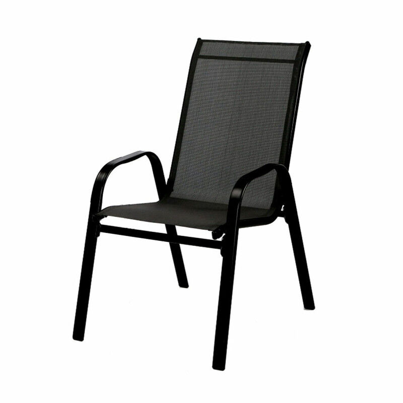 Marbueno Chaise de Jardin Acier Noir 91X54X65 cm 10467
