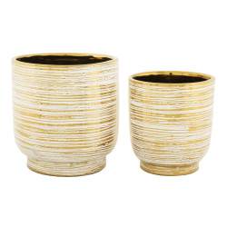 Porte-Vase Melody Set 2 PCS Raffiné CM Ø 23X24-17,5X19