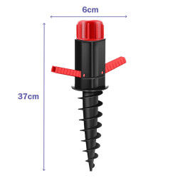 Marbueno Parasol Plastique Noir 37x6x6 cm Plage et Jardin 10505