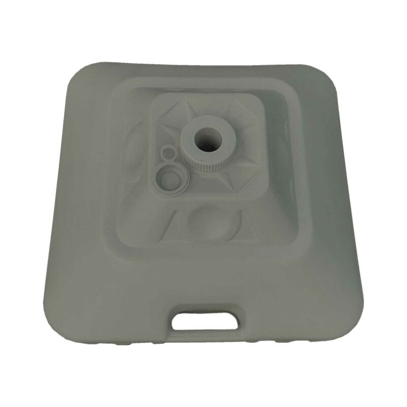Marbueno Base Parasol Carré Plastique 45x45x27 cm 30L Blanc Jardin, Piscine 10498