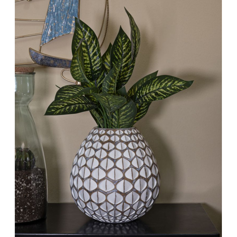 Vase en Résine Tibet Compact CM Ø27X27