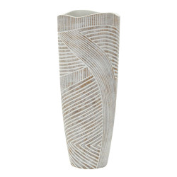 Vase Résine Bois Élégant CM Ø 18X45