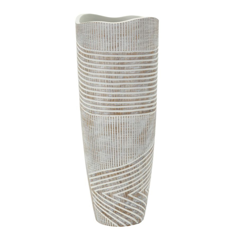 Vase Résine Bois Élégant CM Ø 18X45