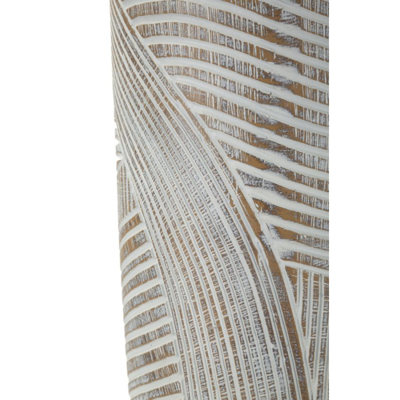 Vase Résine Bois Élégant CM Ø 18X45