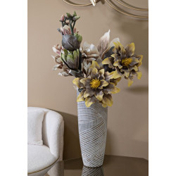 Vase Résine Bois Élégant CM Ø 18X45