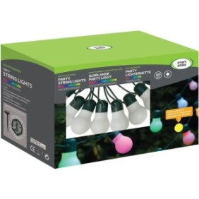 Guirlande solaire festive 20 ampoules led couleur changeante