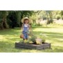 SMOBY Bac Square Garden 2 en 1 : bac a sable et carré potager - 76x76cm - Bвche de fond fournie