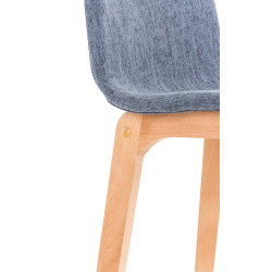 Lot de 2 tabourets de bar Hoover tissu Natura bleu