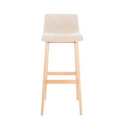 Lot de 2 tabourets de bar Hoover tissu Natura crème