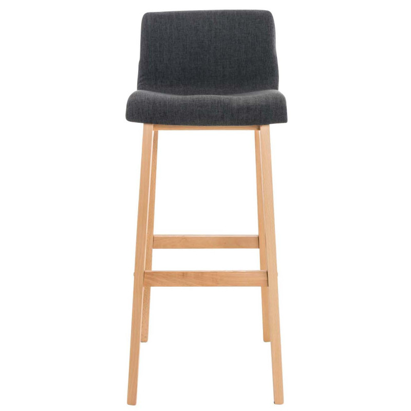 Lot de 2 tabourets de bar Hoover tissu Natura gris foncé