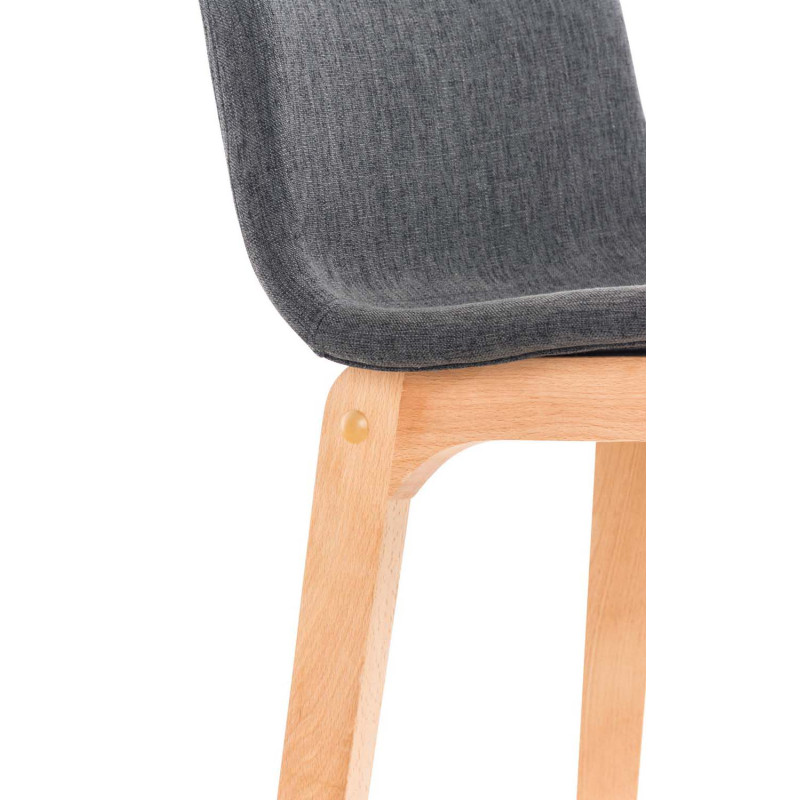 Lot de 2 tabourets de bar Hoover tissu Natura gris foncé