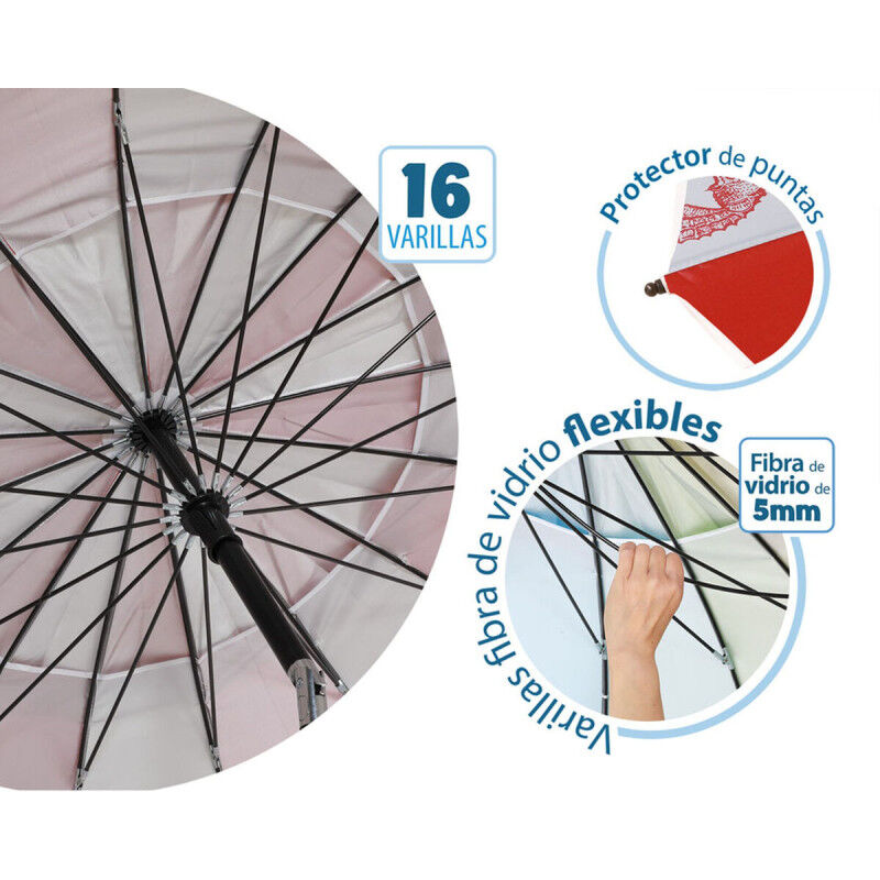 Parasol de plage Ø 240 cm SPF50+ Marin