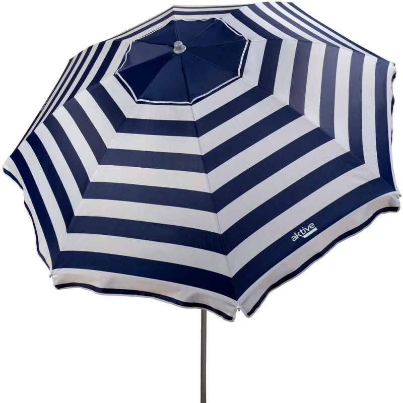 Parasol Aktive Bleu/Blanc 220 x 209 x 220 cm Acier Tissu Oxford (6 Unités)