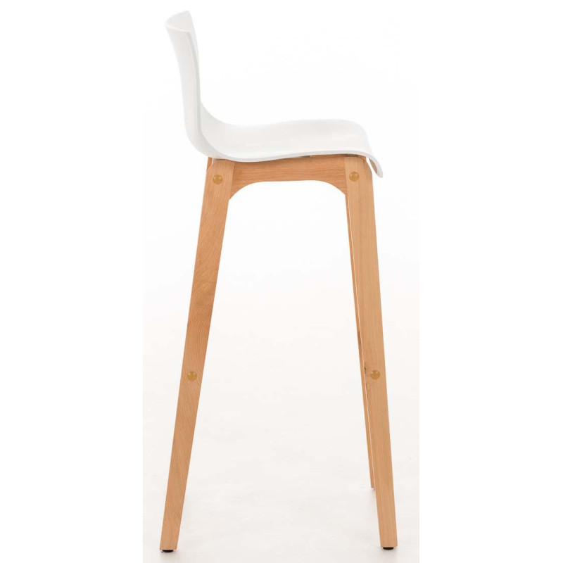 Lot de 2 tabourets de bar Hoover Natura blanc