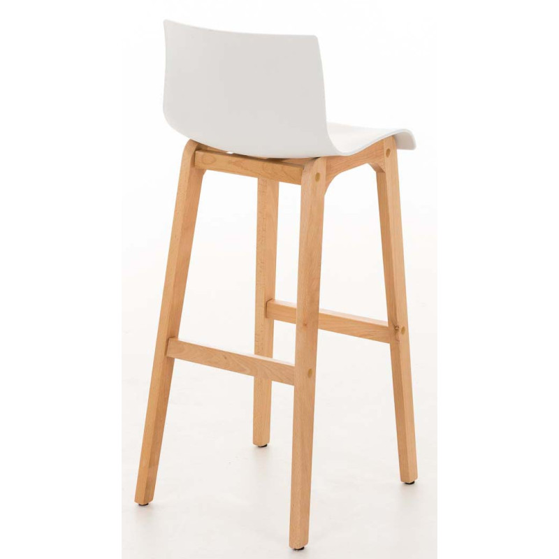 Lot de 2 tabourets de bar Hoover Natura blanc