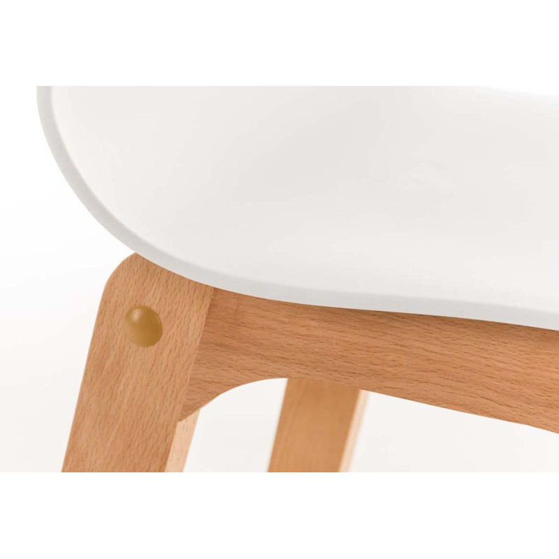 Lot de 2 tabourets de bar Hoover Natura blanc