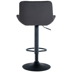 Lot de 2 tabourets de bar Tover en velours noir