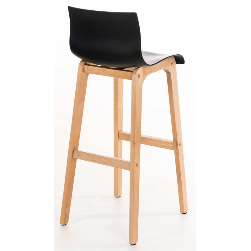 Lot de 2 tabourets de bar Hoover Natura noir