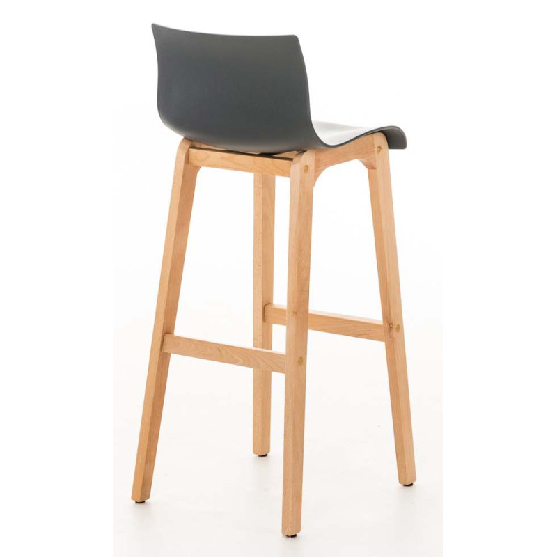 Lot de 2 tabourets de bar Hoover Natura gris