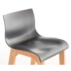 Lot de 2 tabourets de bar Hoover Natura gris
