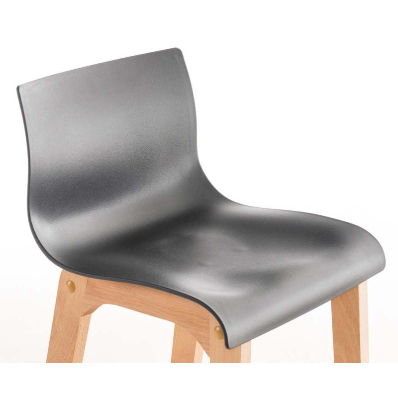 Lot de 2 tabourets de bar Hoover Natura gris