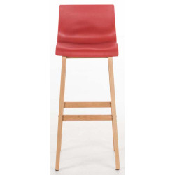 Lot de 2 tabourets de bar Hoover Natura rouge