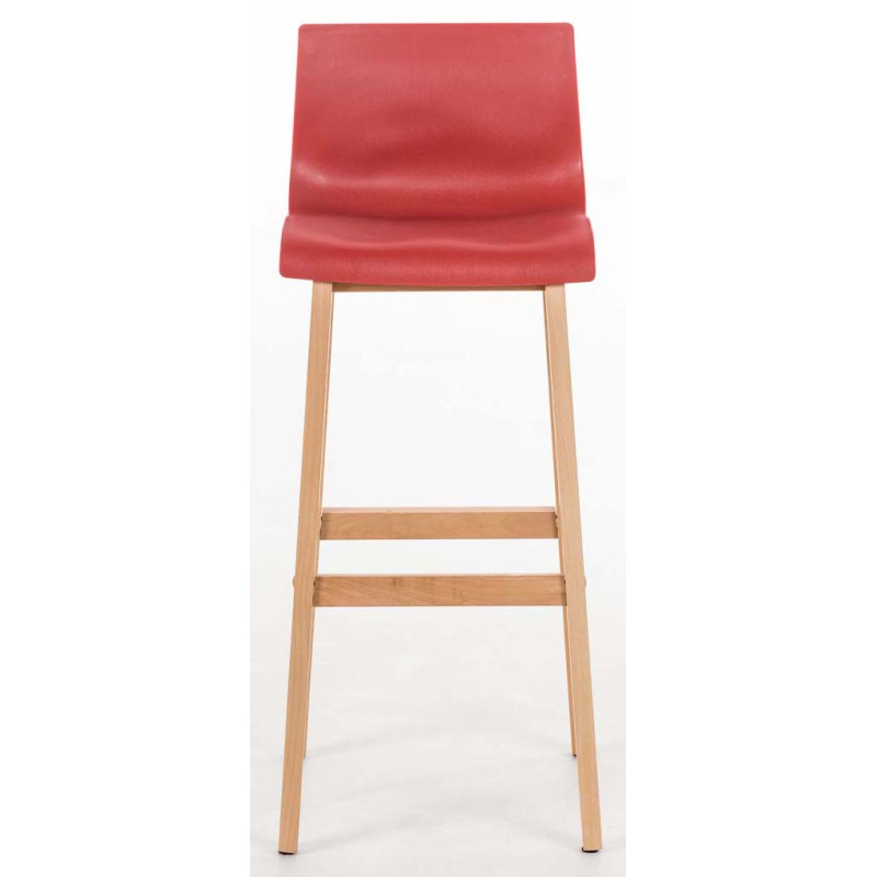 Lot de 2 tabourets de bar Hoover Natura rouge