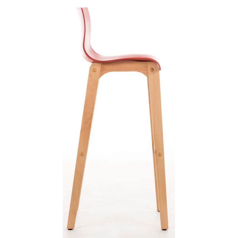 Lot de 2 tabourets de bar Hoover Natura rouge