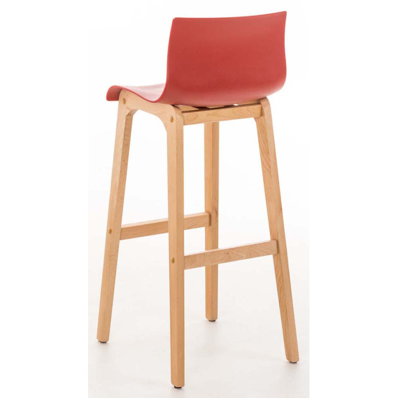 Lot de 2 tabourets de bar Hoover Natura rouge