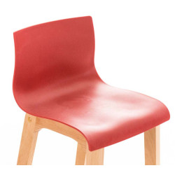 Lot de 2 tabourets de bar Hoover Natura rouge