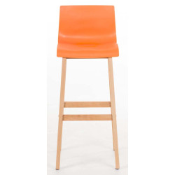 Lot de 2 tabourets de bar Hoover Natura orange
