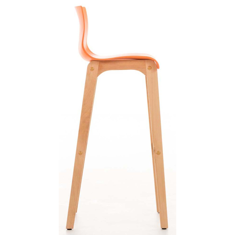 Lot de 2 tabourets de bar Hoover Natura orange