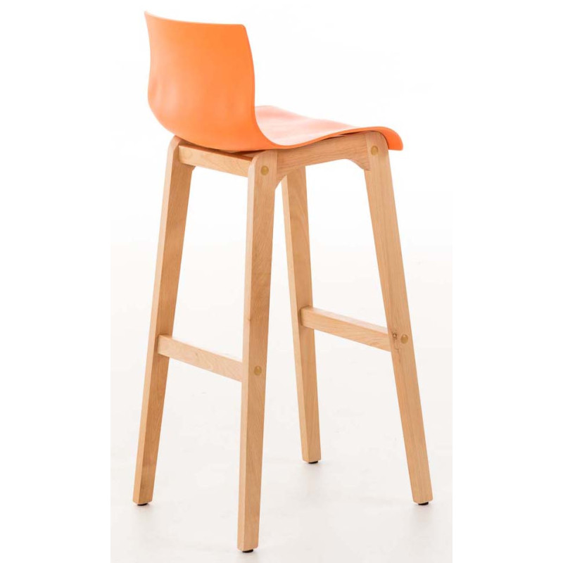 Lot de 2 tabourets de bar Hoover Natura orange