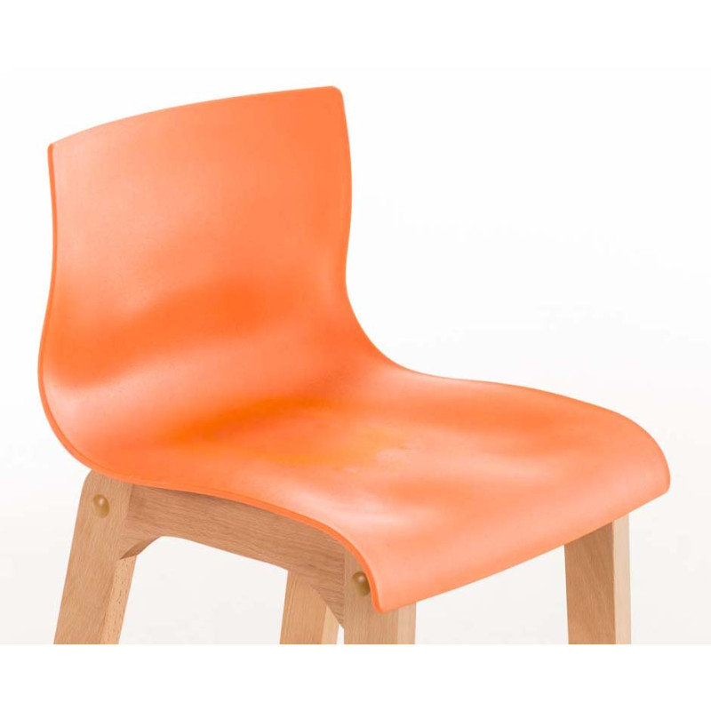 Lot de 2 tabourets de bar Hoover Natura orange