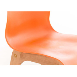 Lot de 2 tabourets de bar Hoover Natura orange