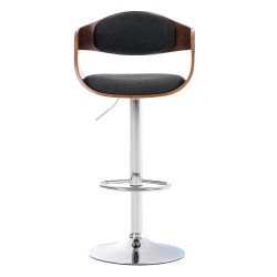 Lot de 2 tabourets de bar en tissu Kingston C noyer/gris foncé