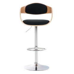 Lot de 2 tabourets de bar en tissu Kingston C naturel/noir