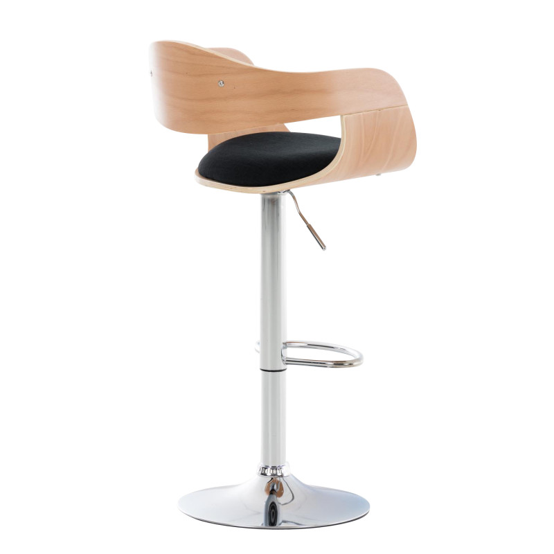Lot de 2 tabourets de bar en tissu Kingston C naturel/noir