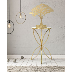Luxurious Glam PAPILLON Plant Display Ø 35X60 cm - Iron & Mirror