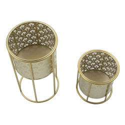 Glam GOLVY Vase Stand Set 2 pcs -A- Ø 21X40-19X22 cm - Iron