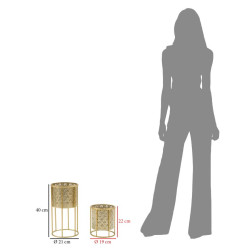 Glam GOLVY Vase Stand Set 2 pcs -A- Ø 21X40-19X22 cm - Iron