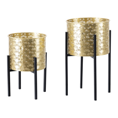 Glam GLISSY Vase Set 2 pcs -A- Ø 21X38-19X28 cm - Iron