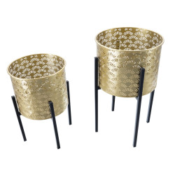 Glam GLISSY Vase Set 2 pcs -A- Ø 21X38-19X28 cm - Iron